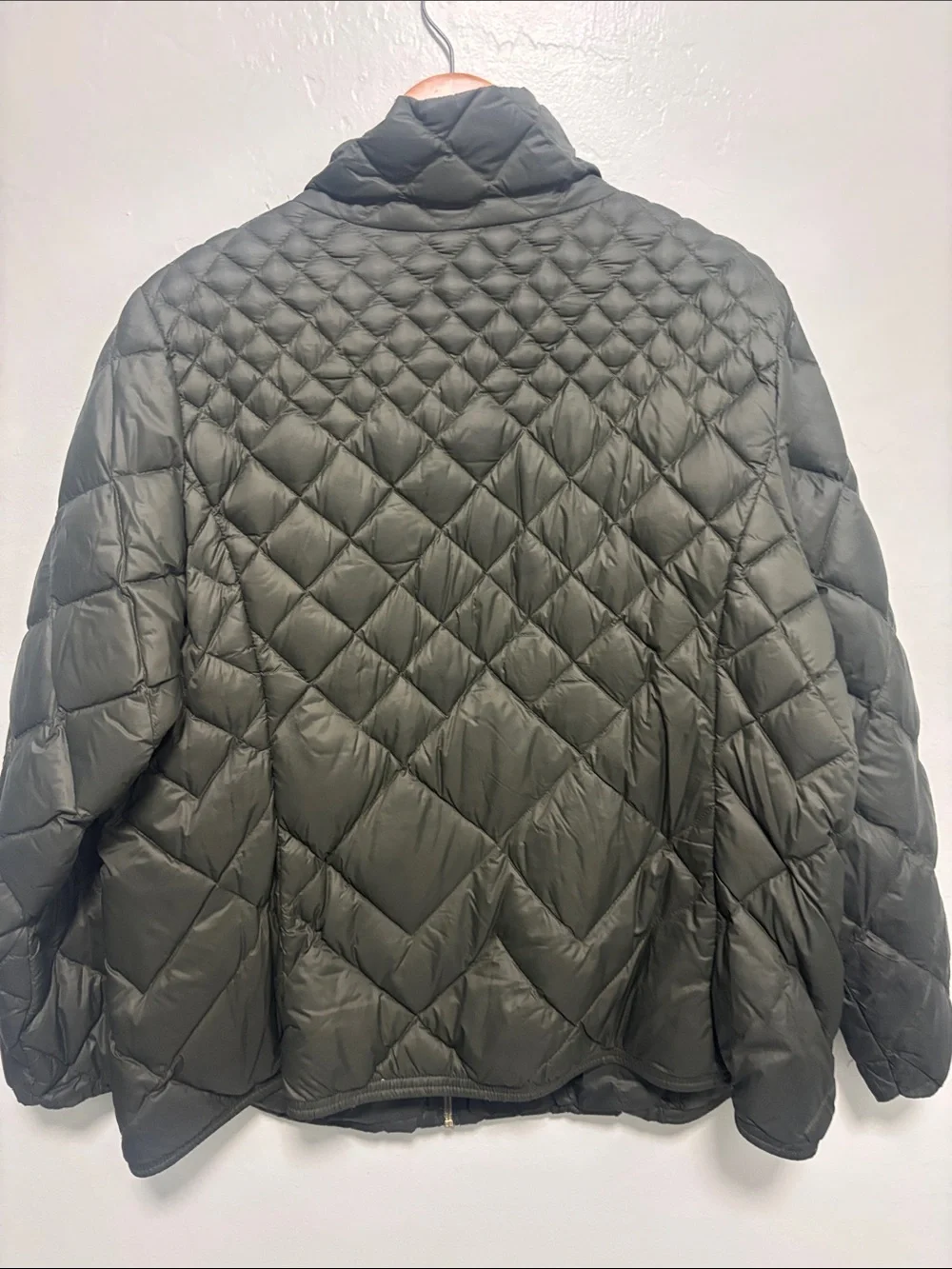 Michael Kors Black Puffer Jacket with Subtle Brown MK Logo